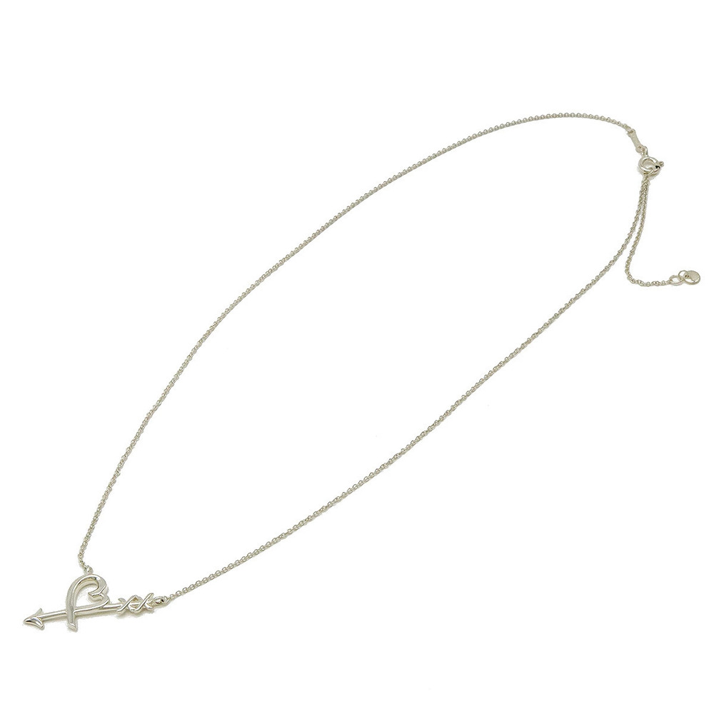 TIFFANYCo Tiffany Paloma Picasso Graffiti Heart Arrow Pendant Necklace Silver